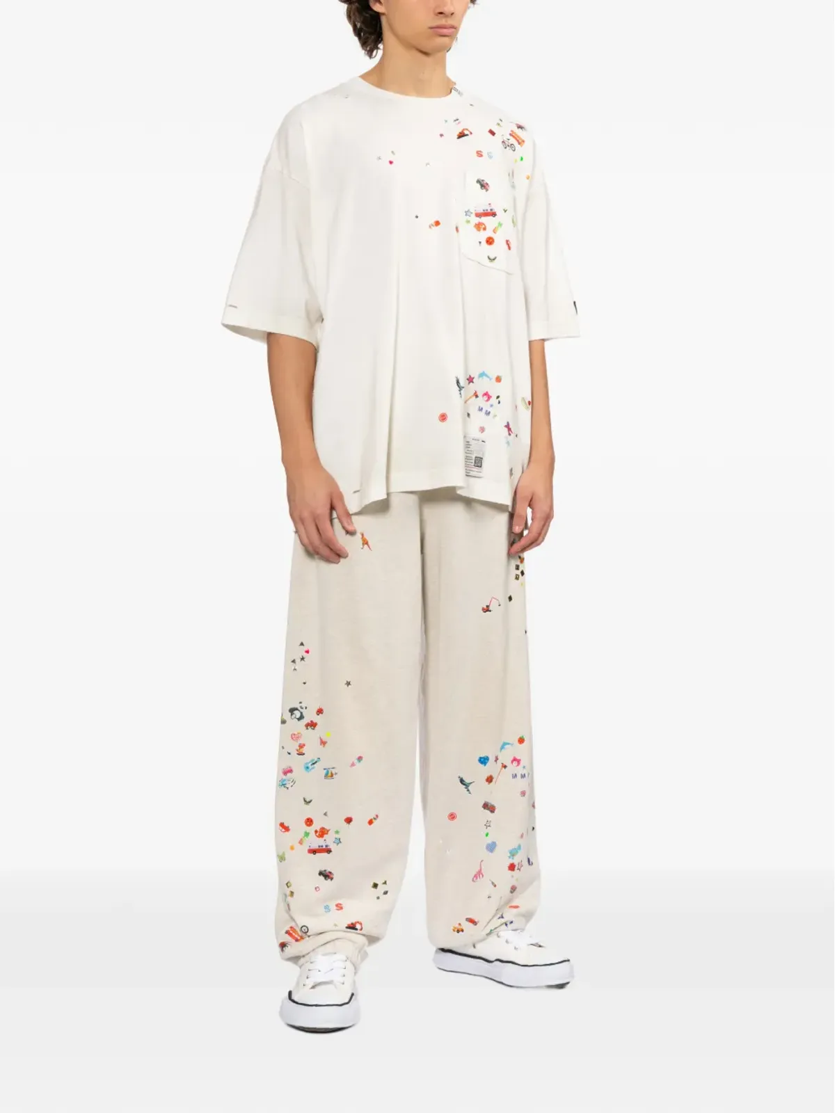 Maison MIHARA YASUHIRO グラフィックプリント装飾Tシャツ - 画像2