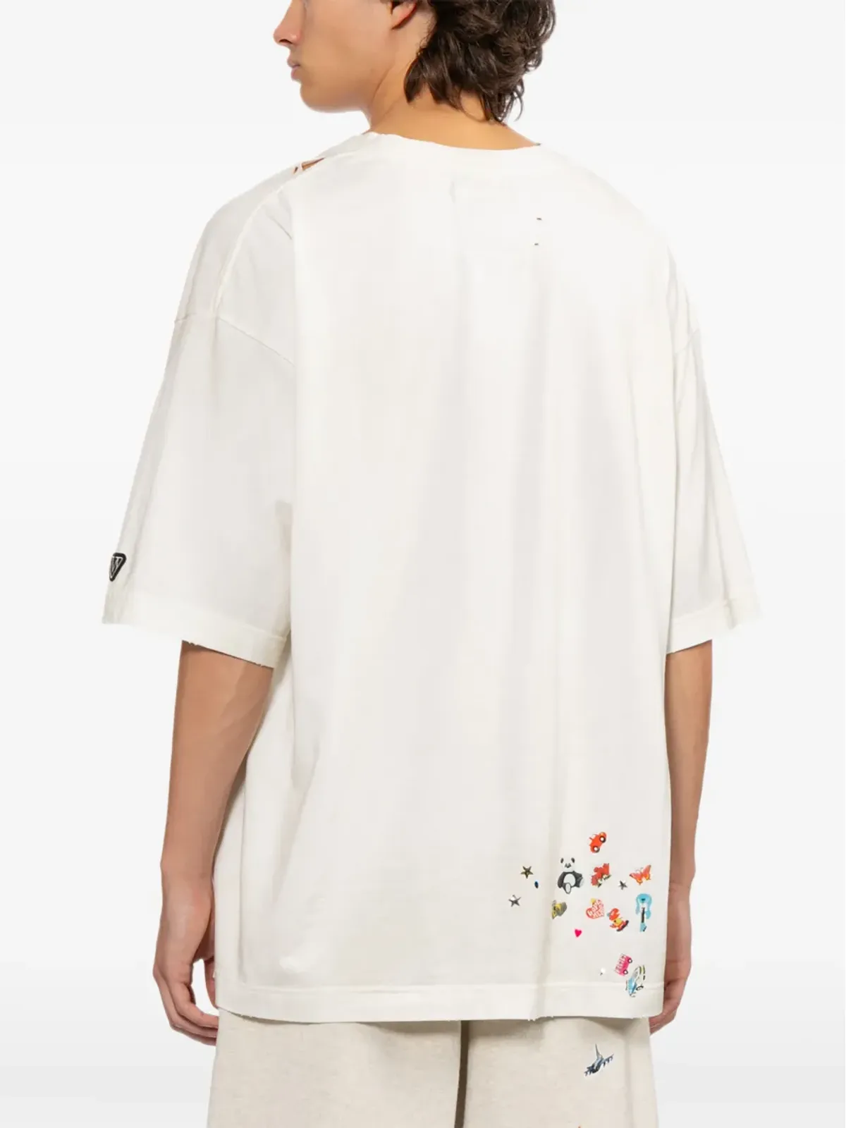 Maison MIHARA YASUHIRO グラフィックプリント装飾Tシャツ - 画像4