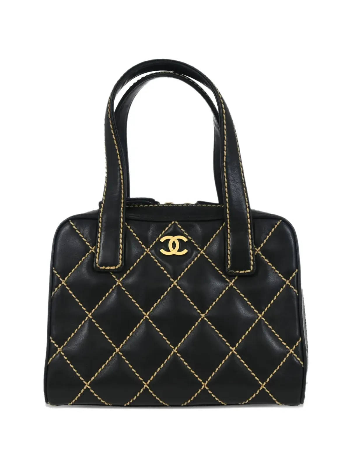 CHANEL ビンテージ 2003 Wild Stitch トートバッグ ブラック - 画像1