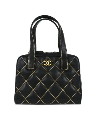 CHANEL ビンテージ 2003 Wild Stitch トートバッグ ブラック - サムネイル1