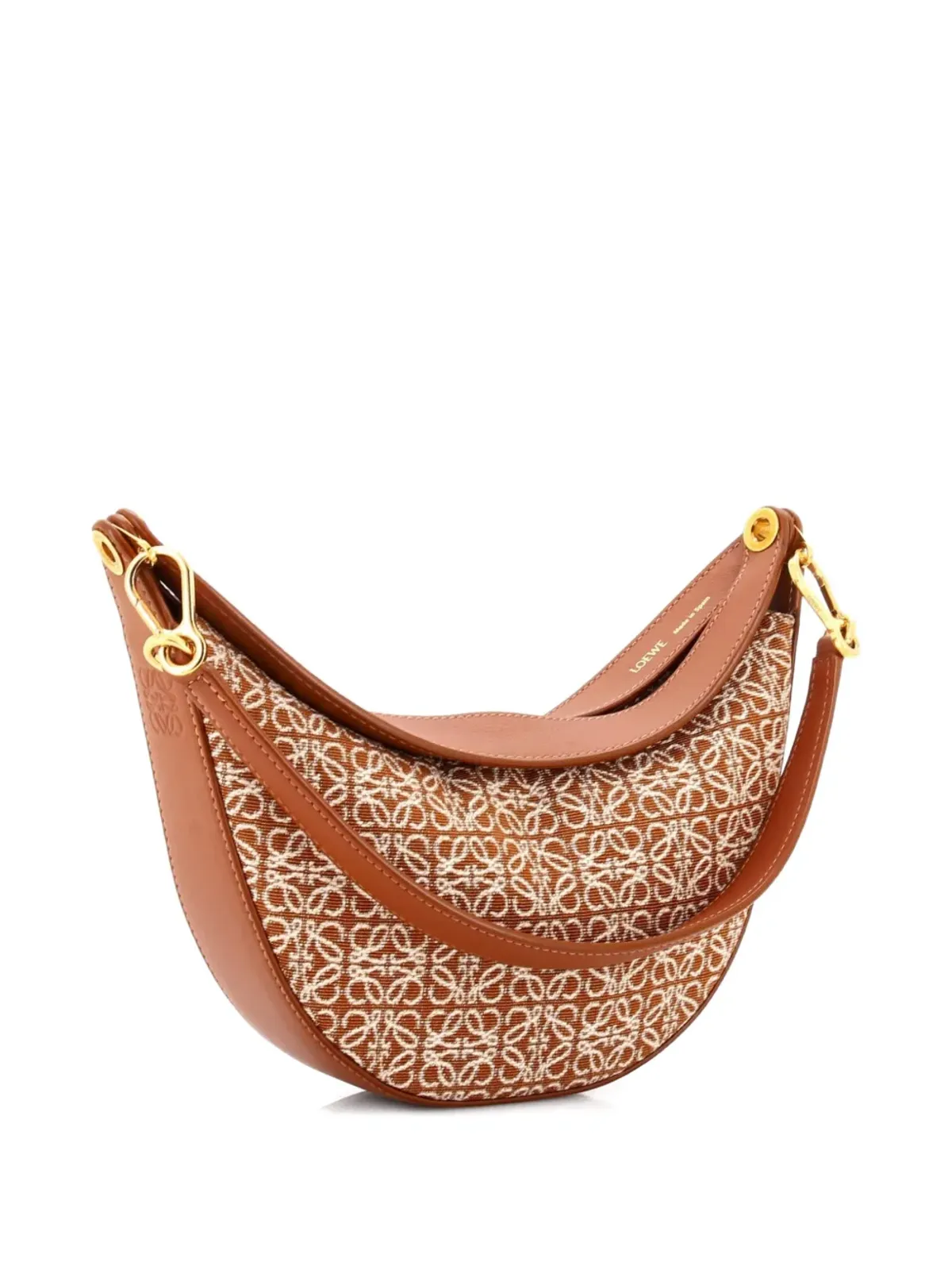 Loewe Pre-Owned Luna Anagram Jacquard hobo bag - Brown - 画像3