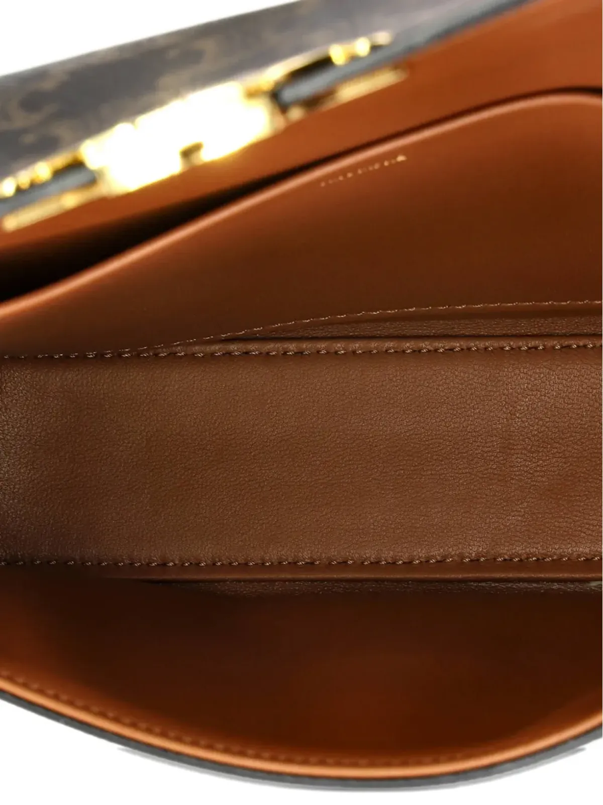 Celine ビンテージ Triomphe Chain Triomphe コーテッドキャンバス 小型ショルダーバッグ - ブラウン - 画像5