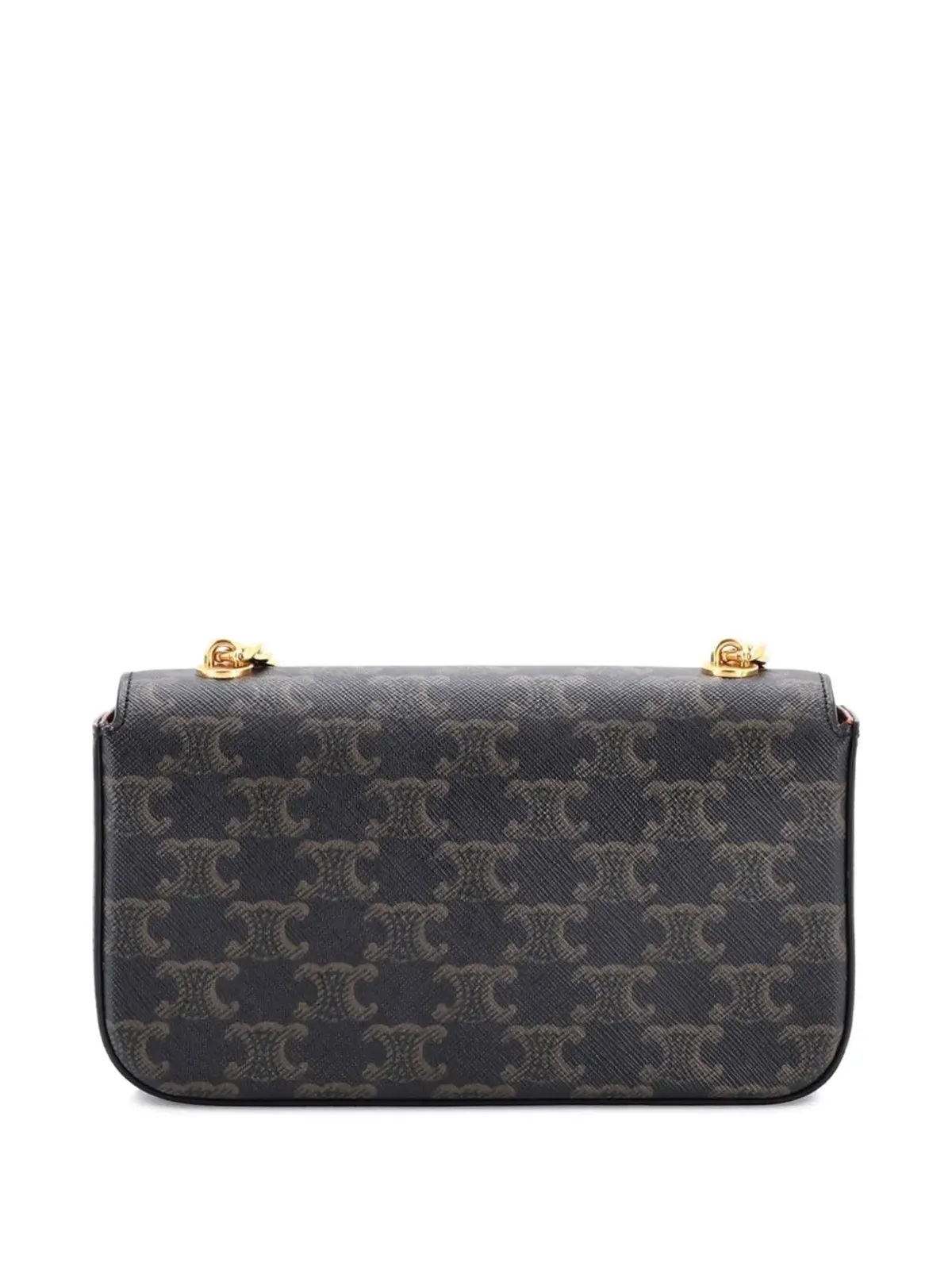 Celine ビンテージ Triomphe Chain Triomphe コーテッドキャンバス 小型ショルダーバッグ - ブラウン - 画像2