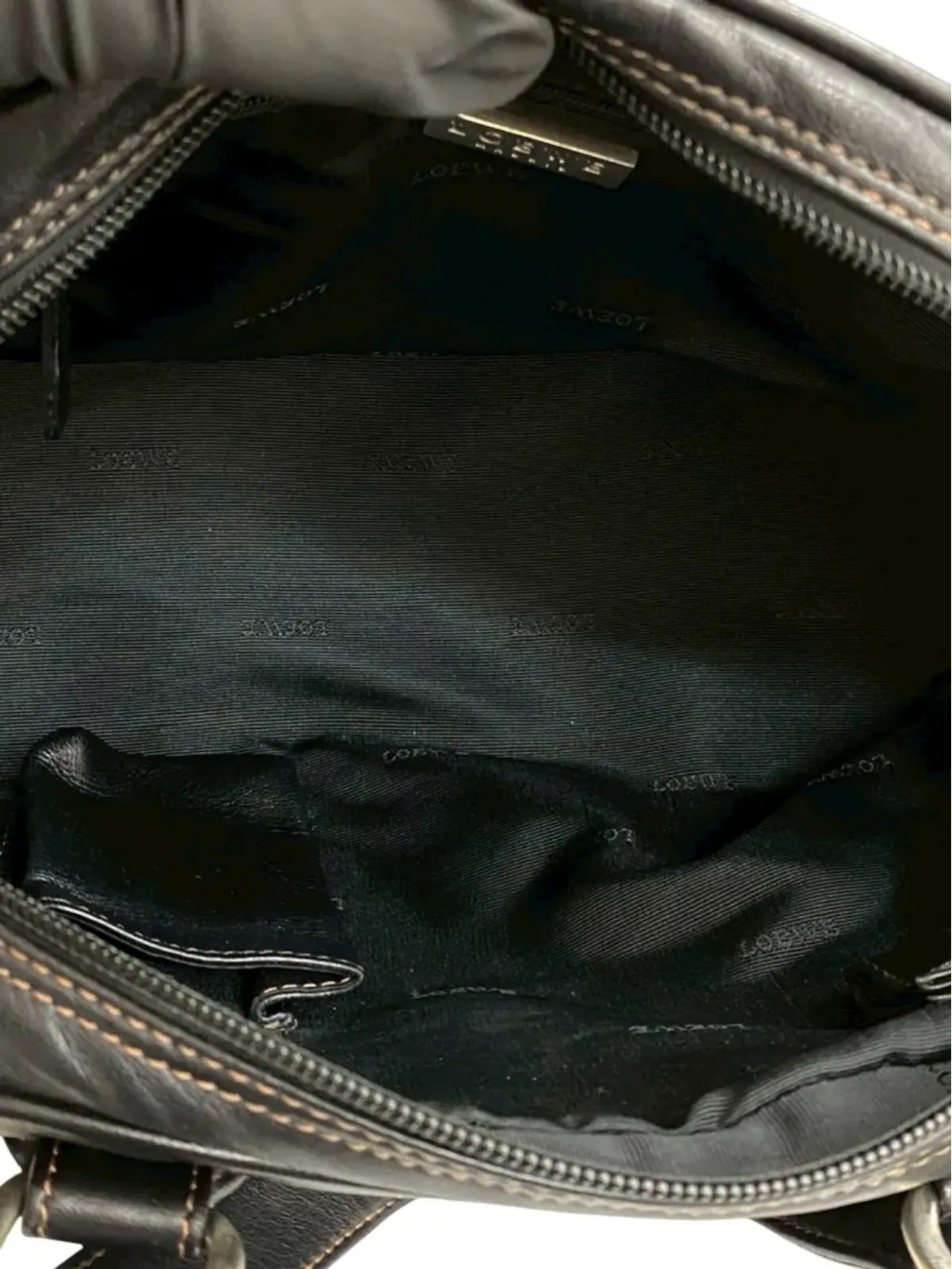 Loewe Pre-Owned レザー アナグラム ハンドバッグ - 画像4
