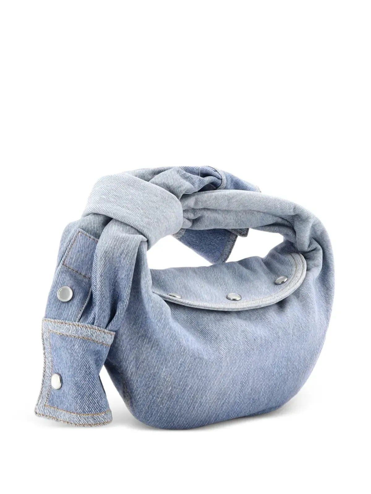 Bottega Veneta Pre-Owned BV Jodie Shirt Effect Denim Mini hobo bag - 画像3