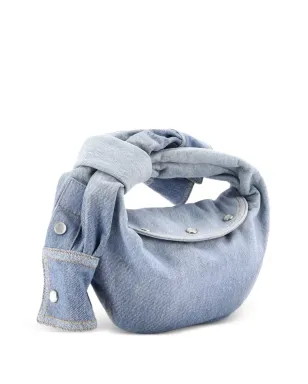 Bottega Veneta Pre-Owned BV Jodie Shirt Effect Denim Mini hobo bag - サムネイル3