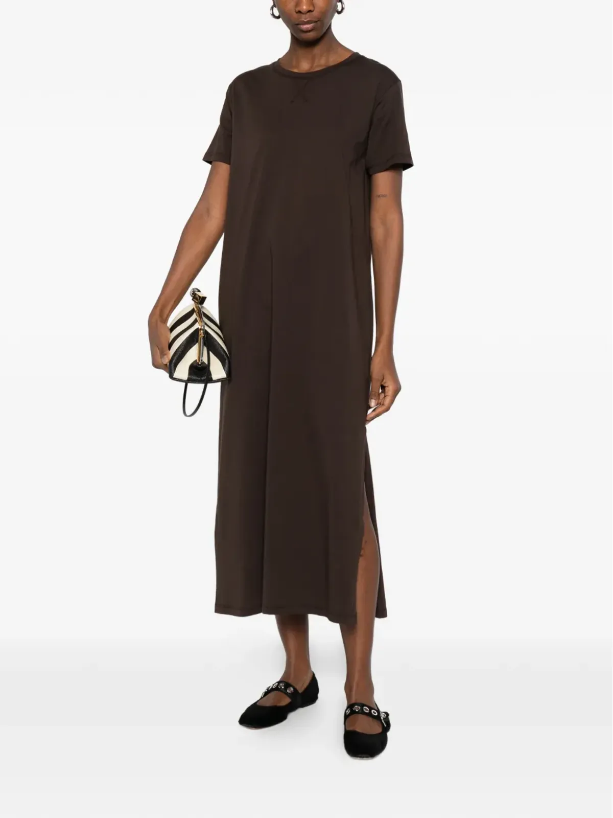 Ottod'Ame Beba cotton dress - Brown - 画像2