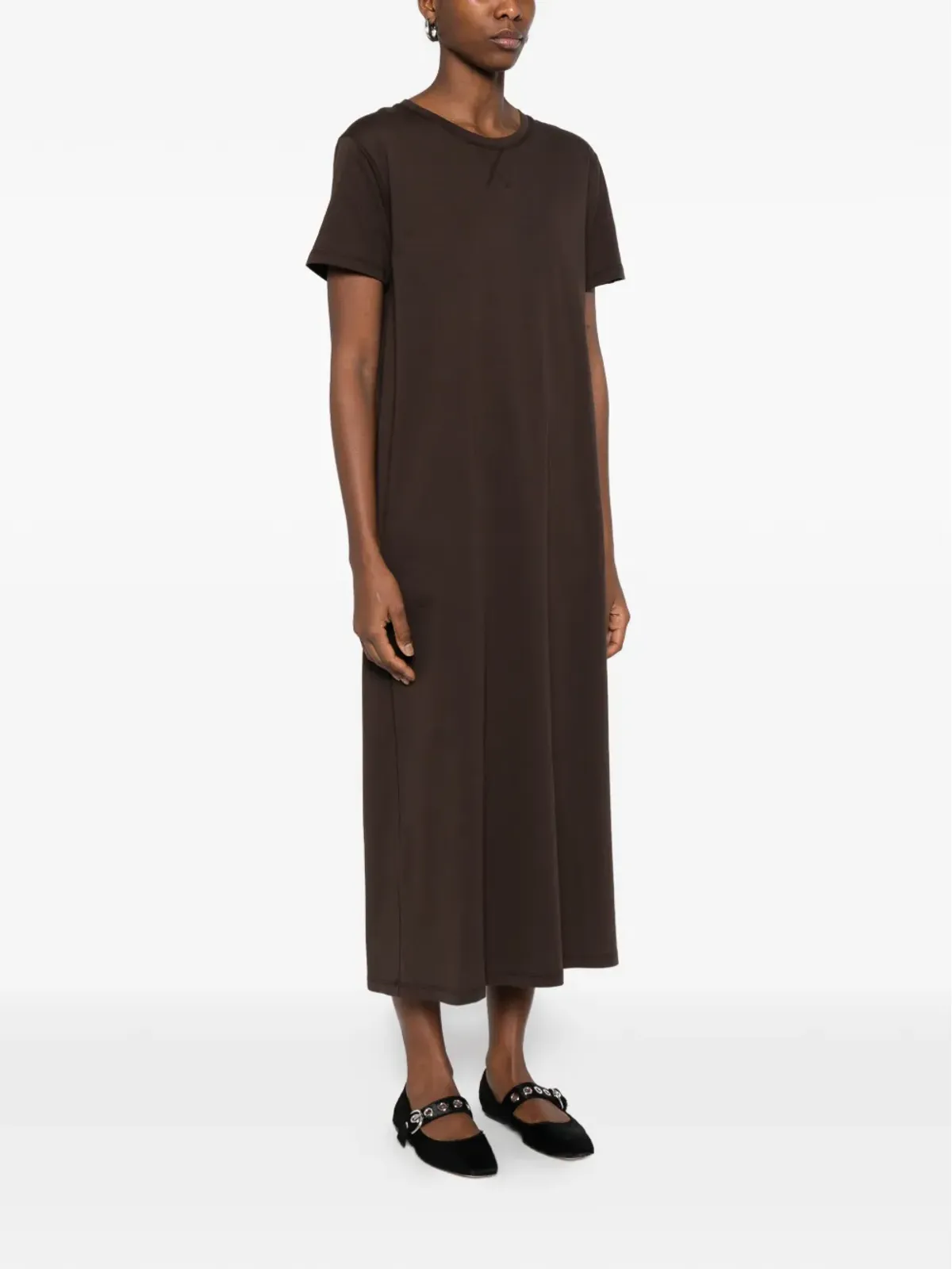 Ottod'Ame Beba cotton dress - Brown - 画像3