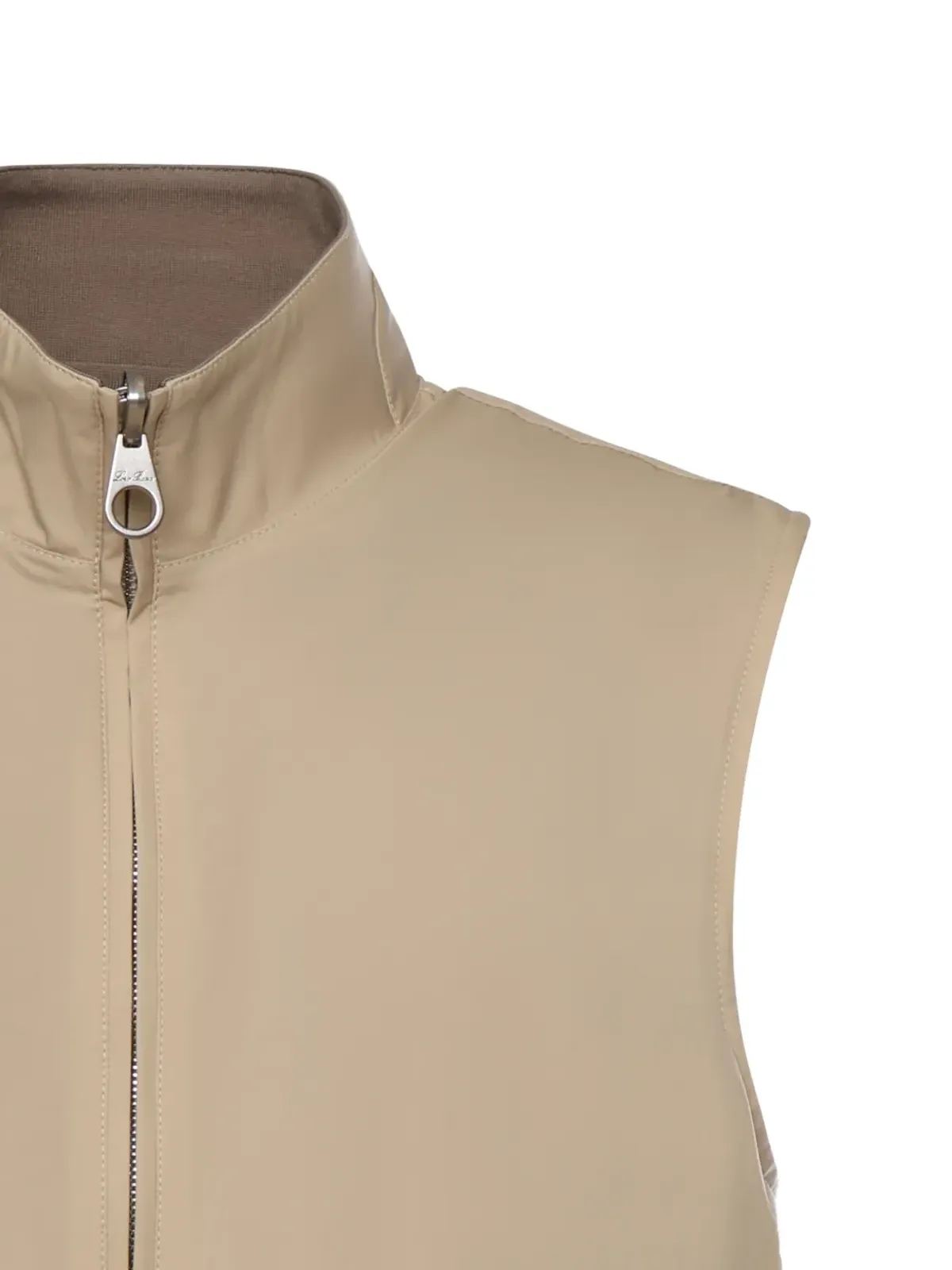 Loro Piana ジップアップ ノーカラー ジレ - 画像3
