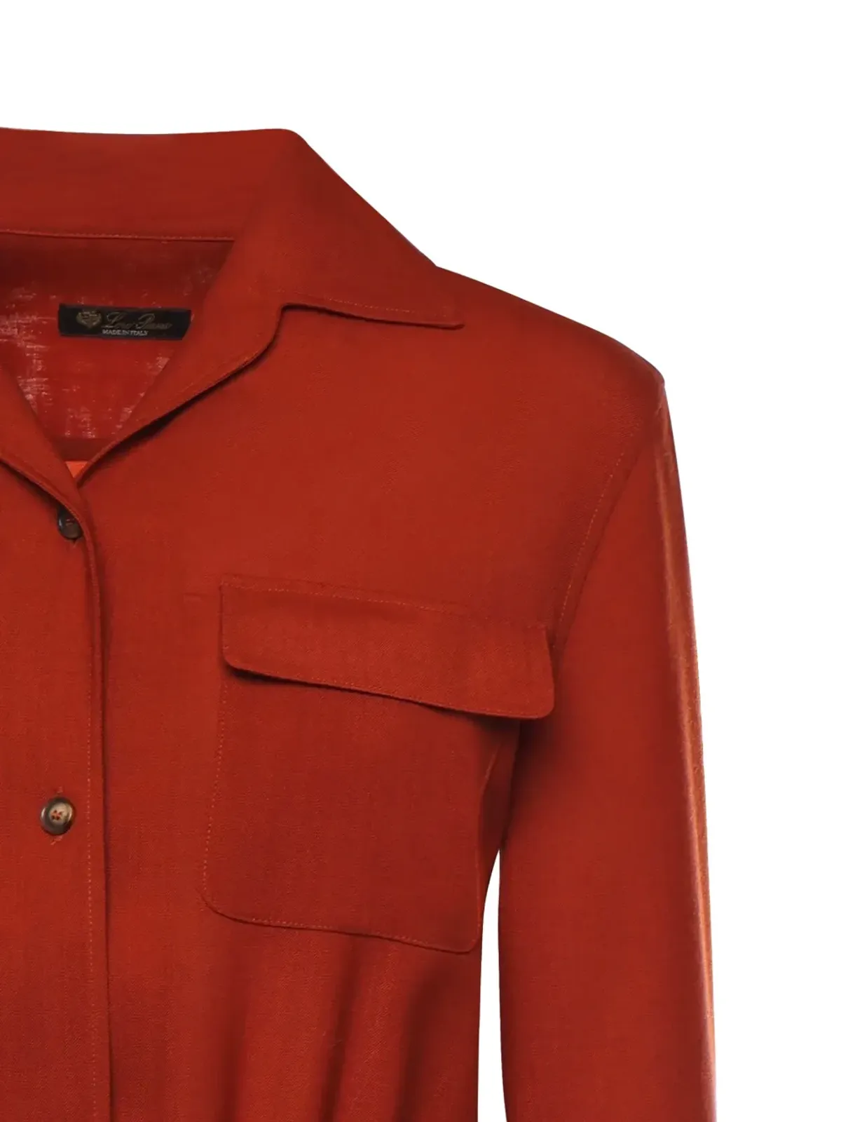 Loro Piana Verlaine ボタン留めベルト付きドレス - 画像3