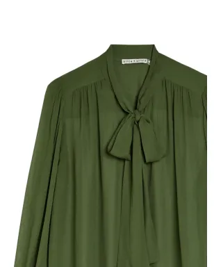 alice + olivia Thayer タイネック ロングスリーブ トップ - グリーン - サムネイル2