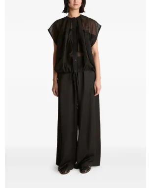 Lee Mathews Aida wide-leg trousers - Black - サムネイル2