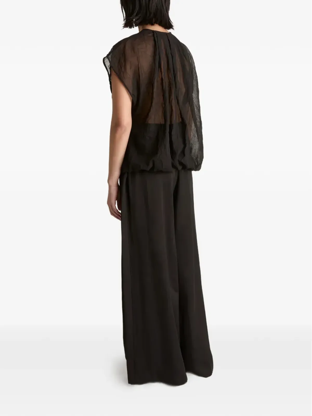 Lee Mathews Aida wide-leg trousers - Black - 画像3