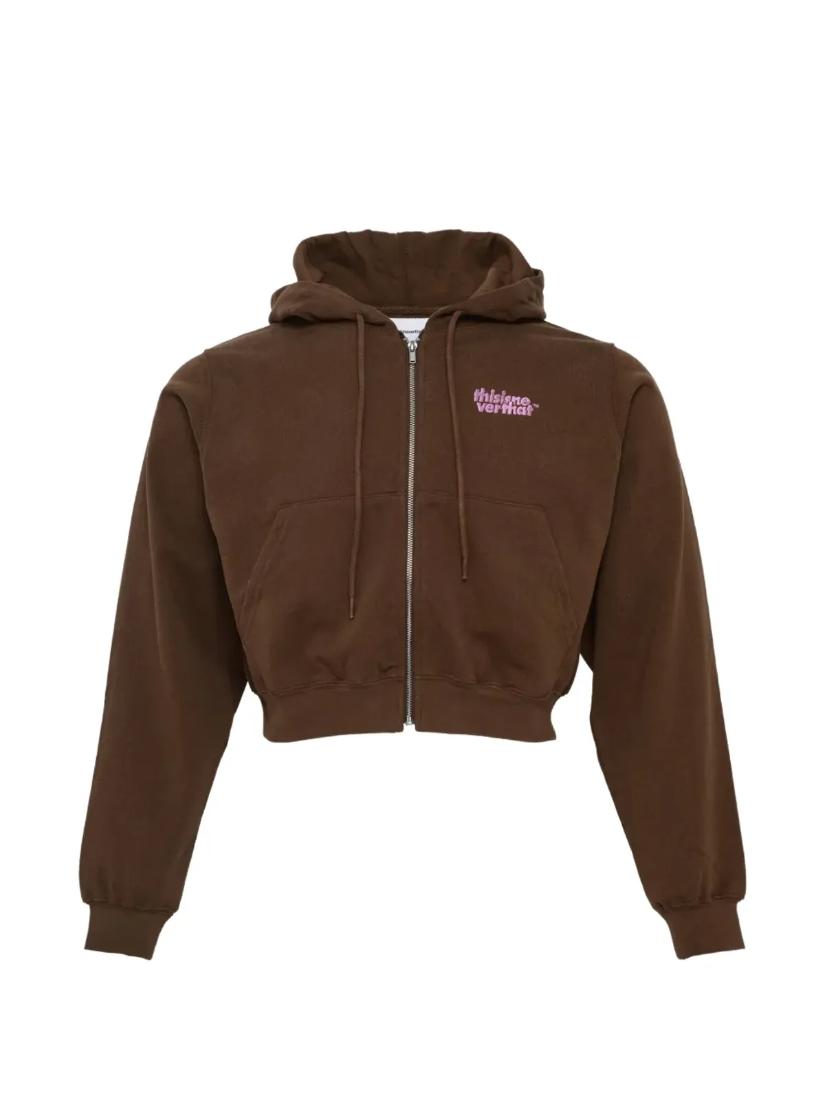 This Is Never That ロゴ ジップアップ フーディー - Brown - 画像1