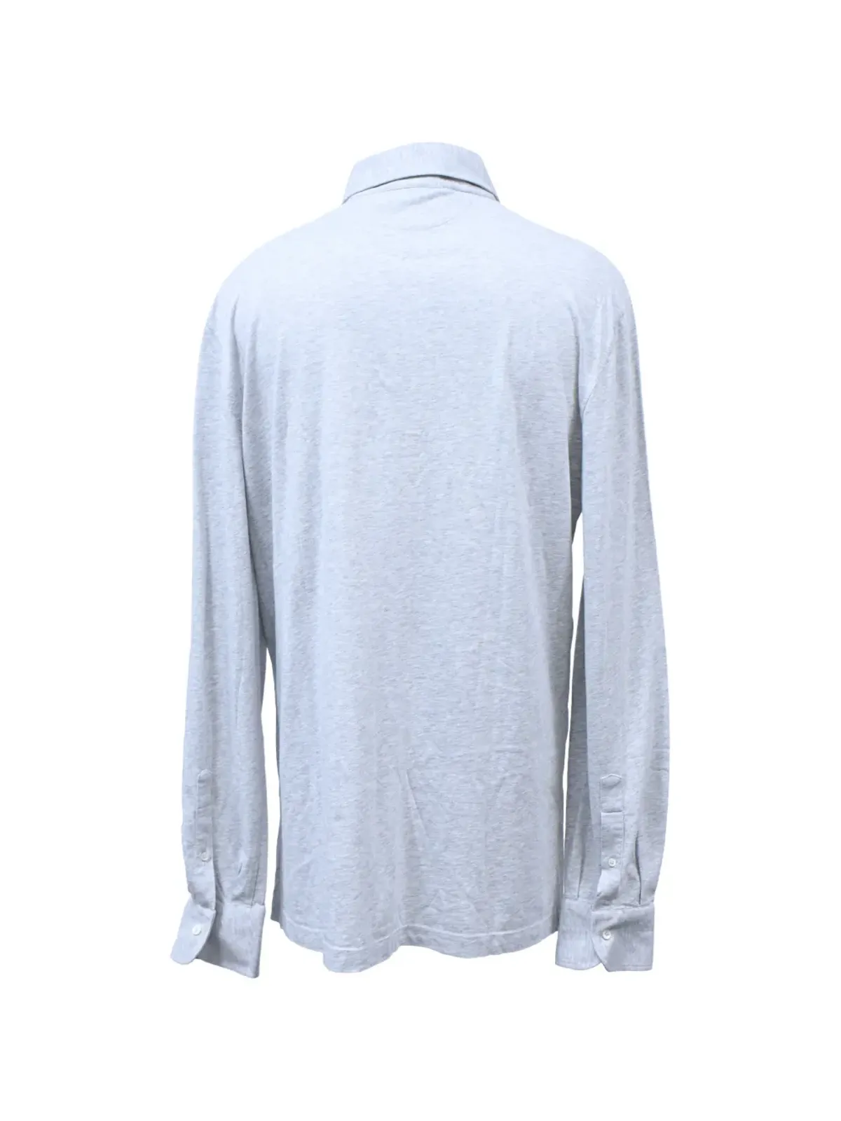 Brunello Cucinelli Vintage ロングスリーブポロシャツ（グレー） - 画像2