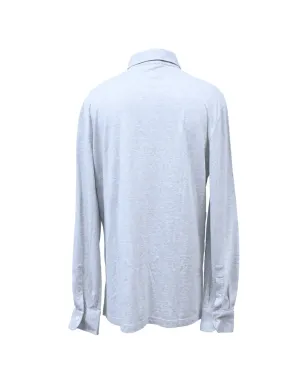 Brunello Cucinelli Vintage ロングスリーブポロシャツ（グレー） - サムネイル2