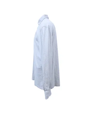 Brunello Cucinelli Vintage ロングスリーブポロシャツ（グレー） - サムネイル3