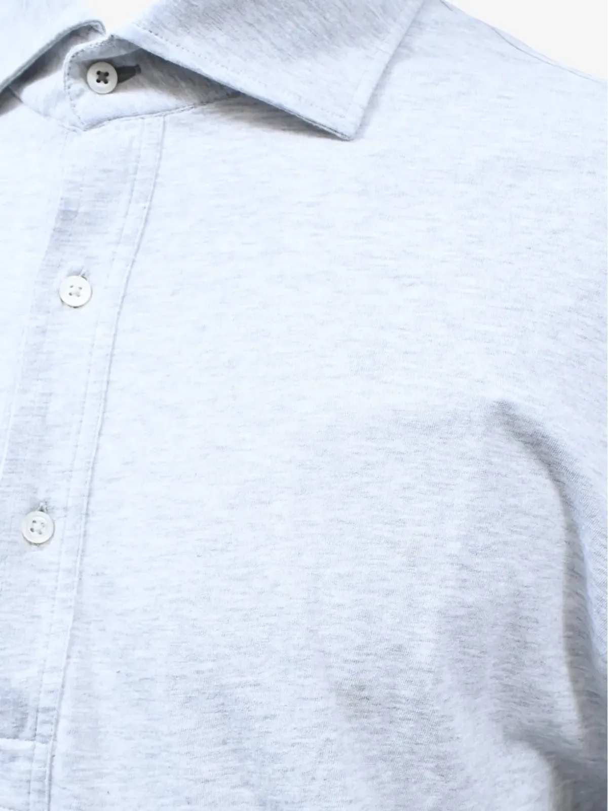 Brunello Cucinelli Vintage ロングスリーブポロシャツ（グレー） - 画像4