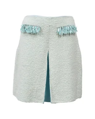 Lanvin Pre-Owned fringed-trim mini skirt - Blue - サムネイル1