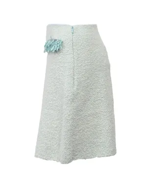 Lanvin Pre-Owned fringed-trim mini skirt - Blue - サムネイル3