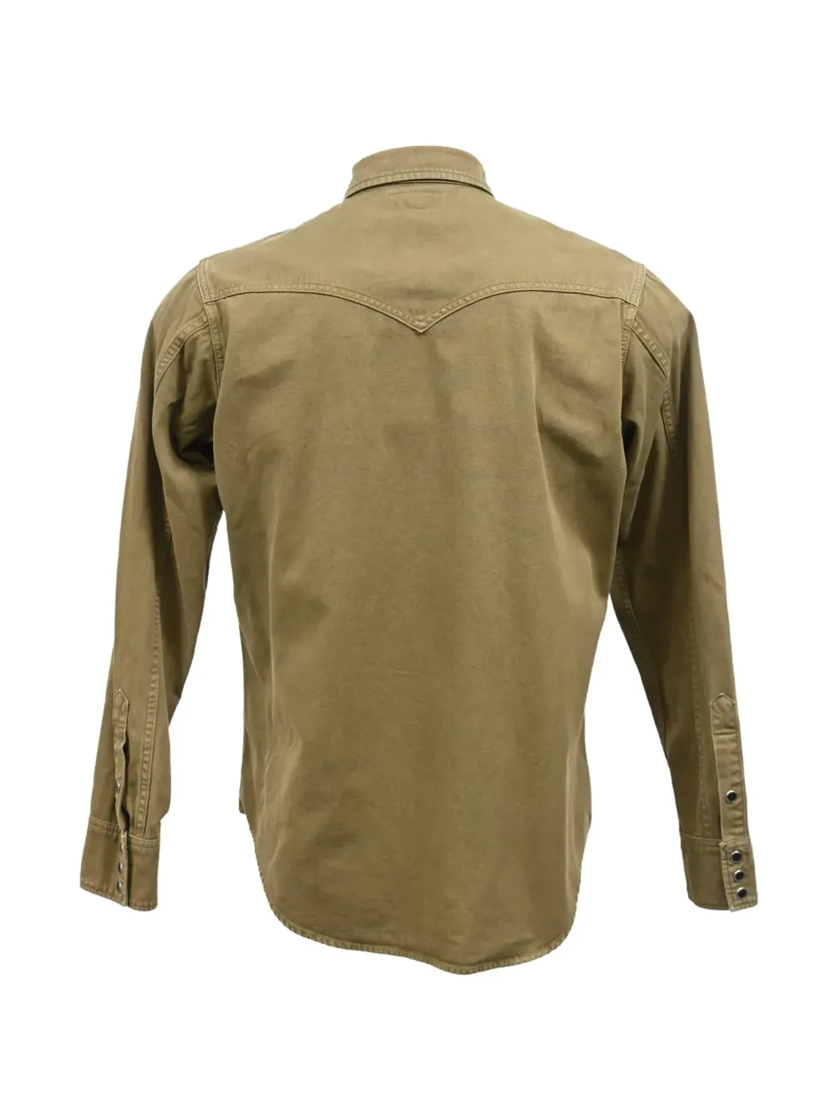Saint Laurent Pre-Owned button-down long-sleeve shirt - Green - 画像2