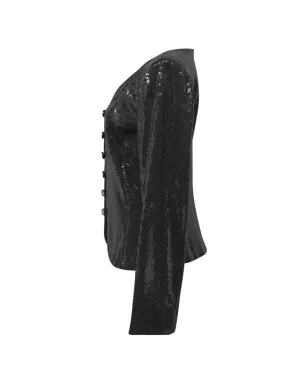 Giorgio Armani Pre-Owned スパンコール付き蝶ボタンジャケット - サムネイル3