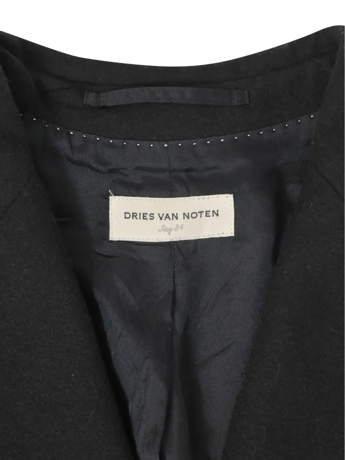 Dries Van Noten ビンテージ ノッチド・ラペル付き シングルブレスト ブレザー（ブラック） - 画像4