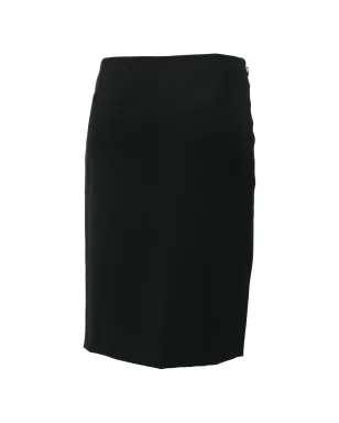 Lanvin Pre-Owned パイプドリム ミニスカート ブラック - サムネイル2