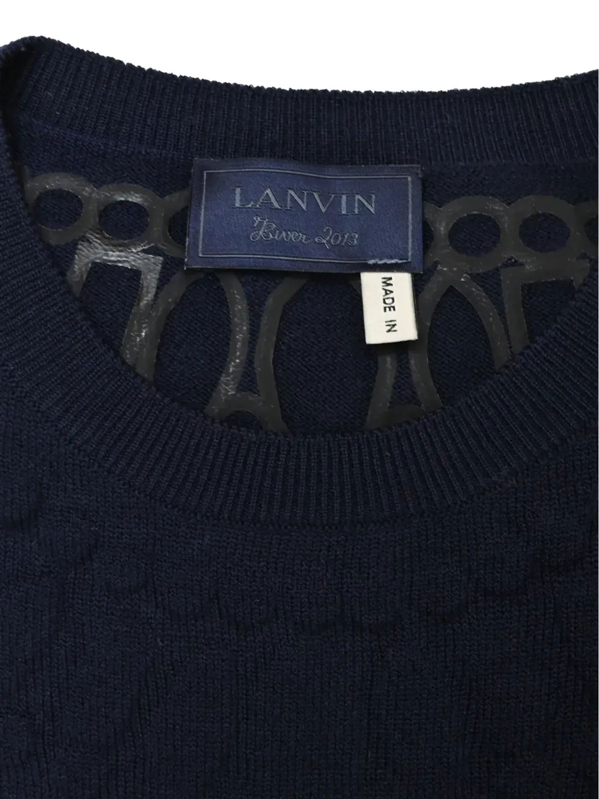 Lanvin Pre-Owned 2013年ニットミディドレス ブルー - 画像4