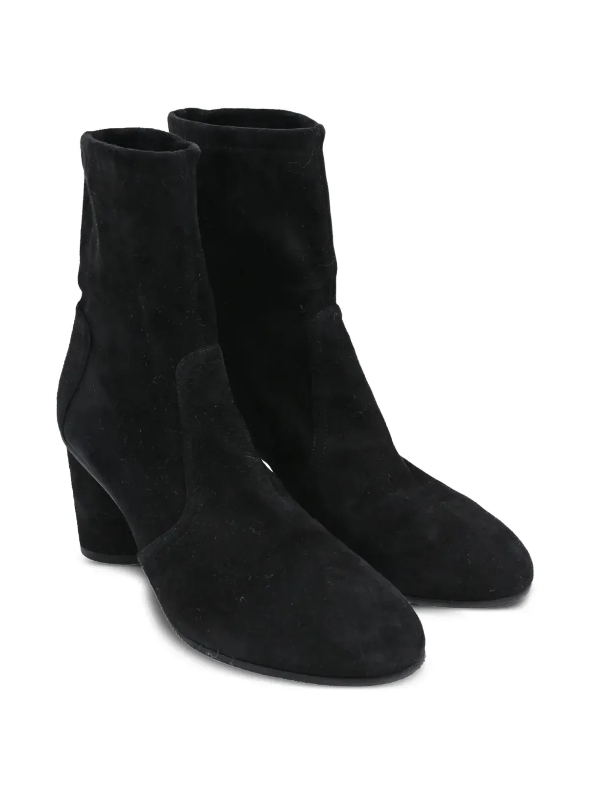 Stuart Weitzman Margot スエード アンクルブーツ ブラック - 画像2