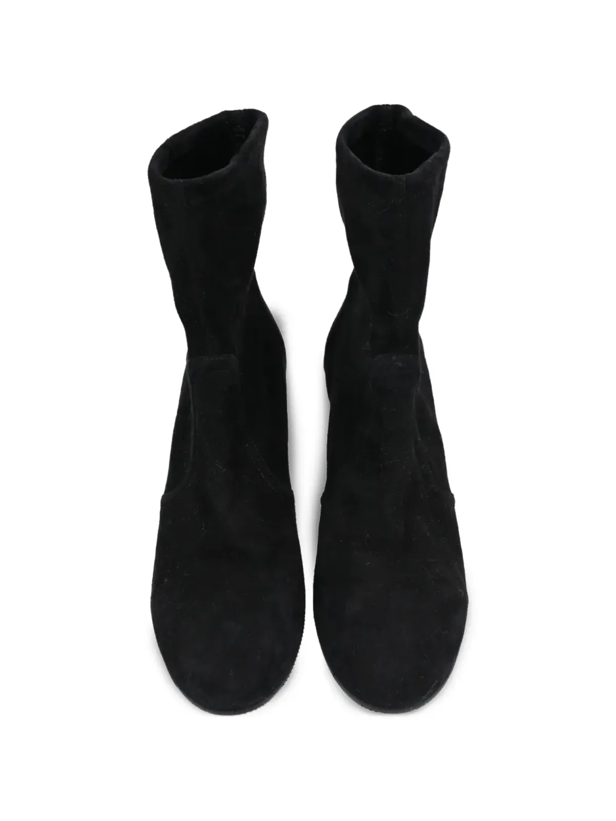 Stuart Weitzman Margot スエード アンクルブーツ ブラック - 画像4