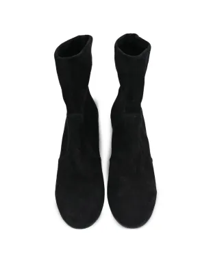 Stuart Weitzman Margot スエード アンクルブーツ ブラック - サムネイル4