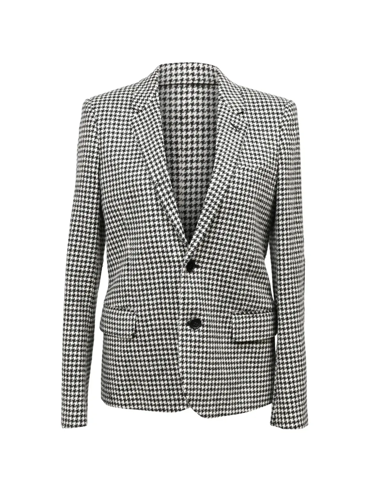 Saint Laurent Pre-Owned 千鳥格子柄 シングルブレスト ブレザー - 画像1