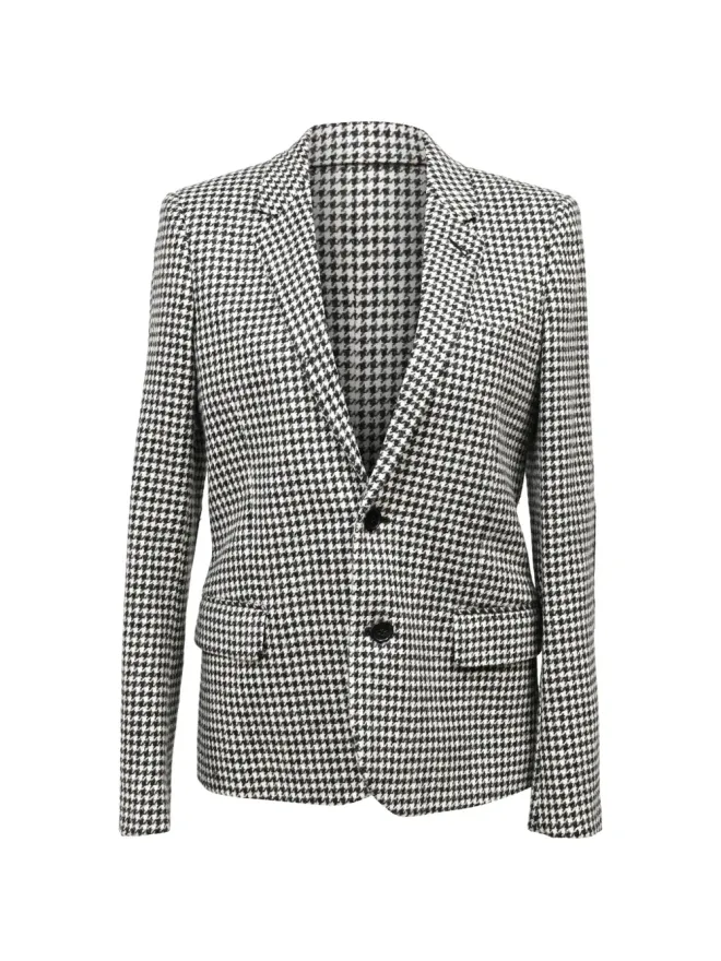 Saint Laurent Pre-Owned Saint Laurent Pre-Owned 千鳥格子柄 シングルブレスト ブレザーの商品画像