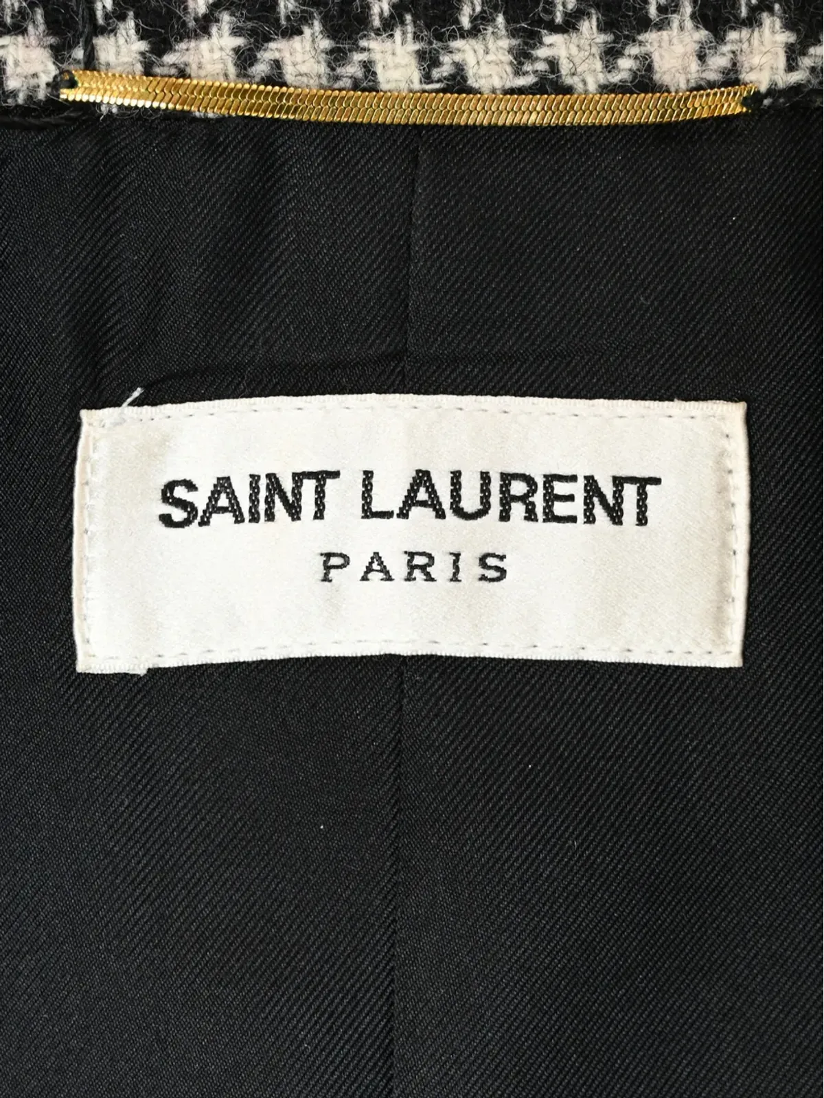 Saint Laurent Pre-Owned 千鳥格子柄 シングルブレスト ブレザー - 画像4