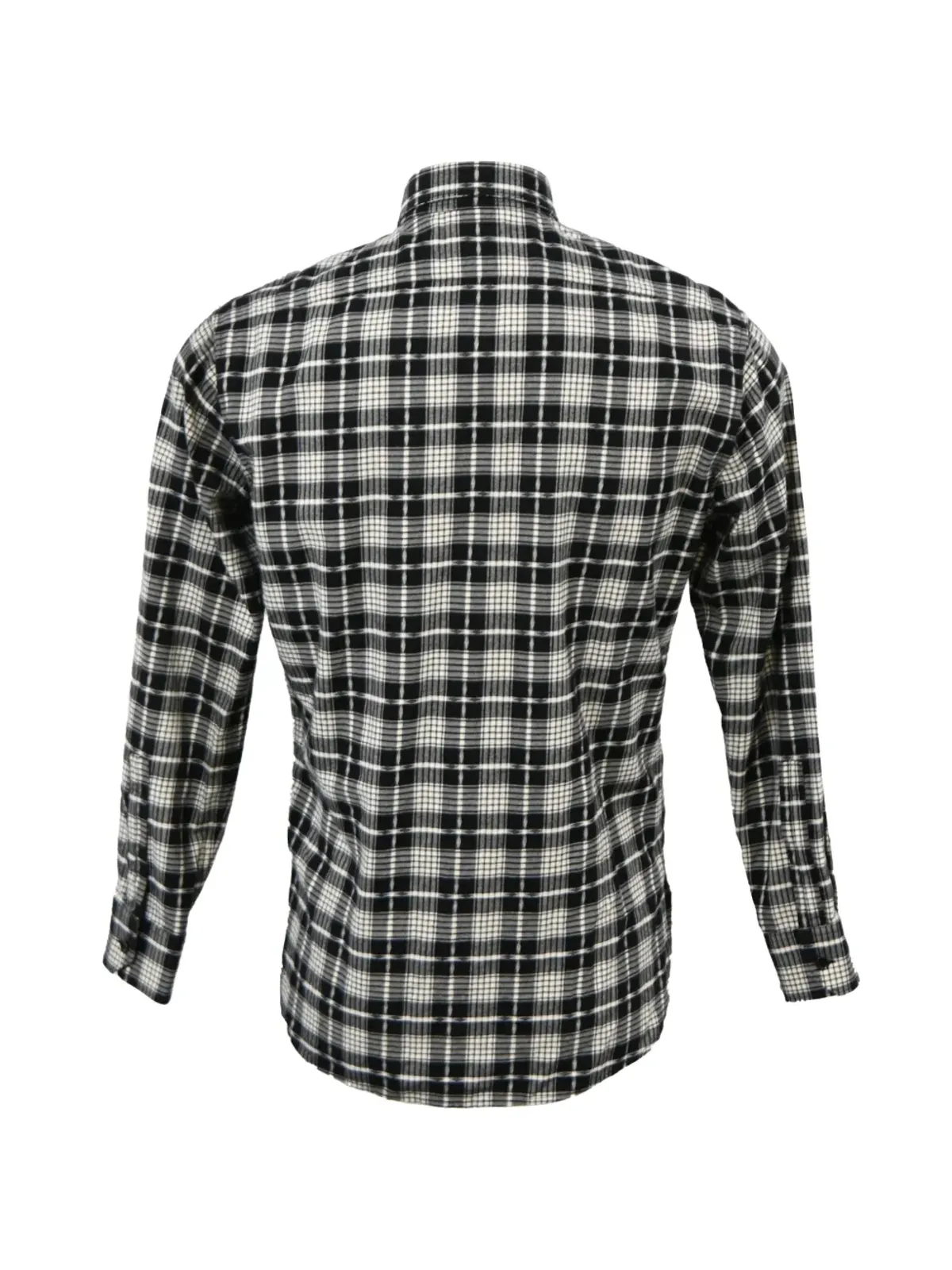 Saint Laurent ビンテージ チェック柄 長袖シャツ ブラック - 画像2