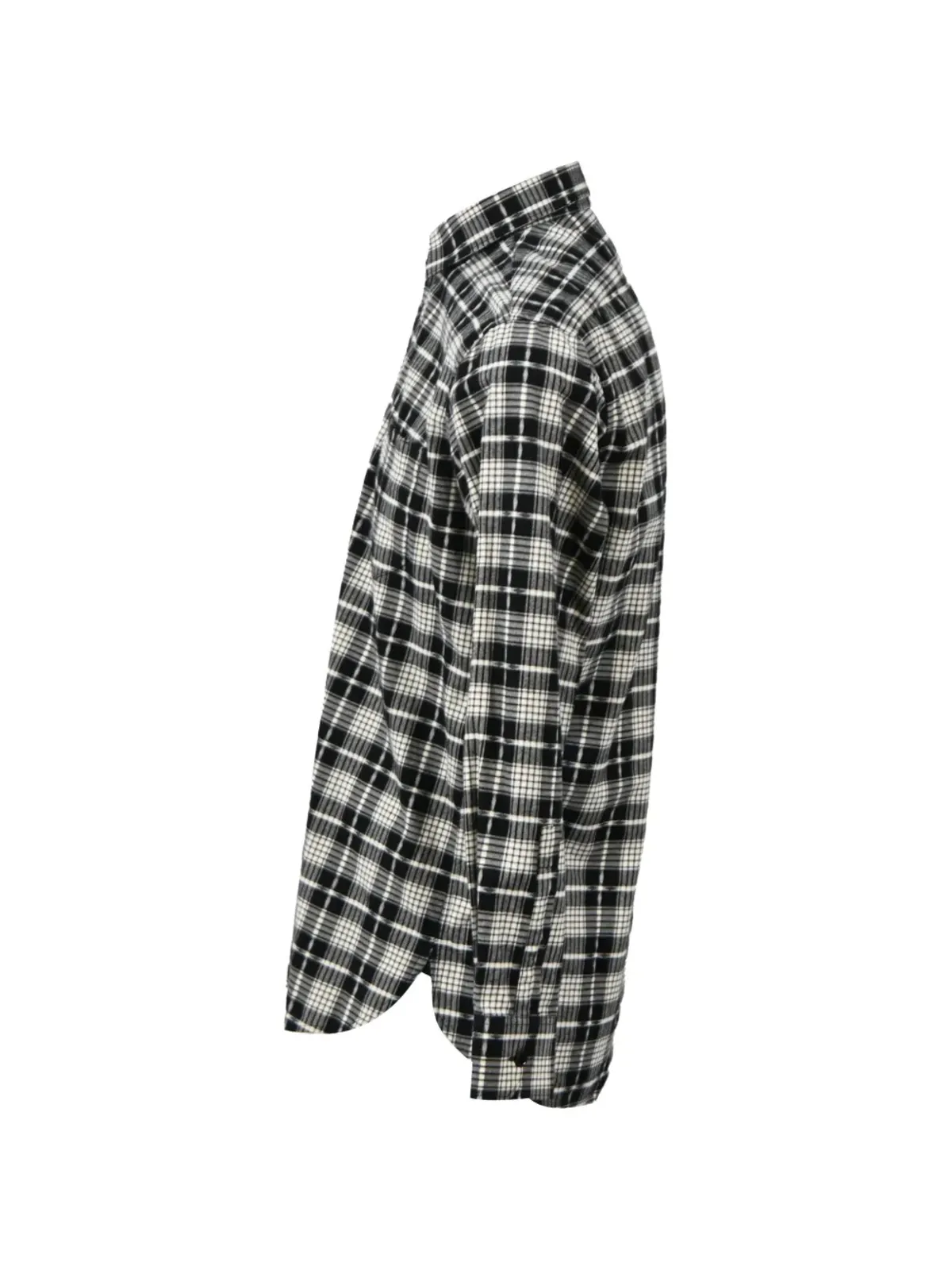 Saint Laurent ビンテージ チェック柄 長袖シャツ ブラック - 画像3