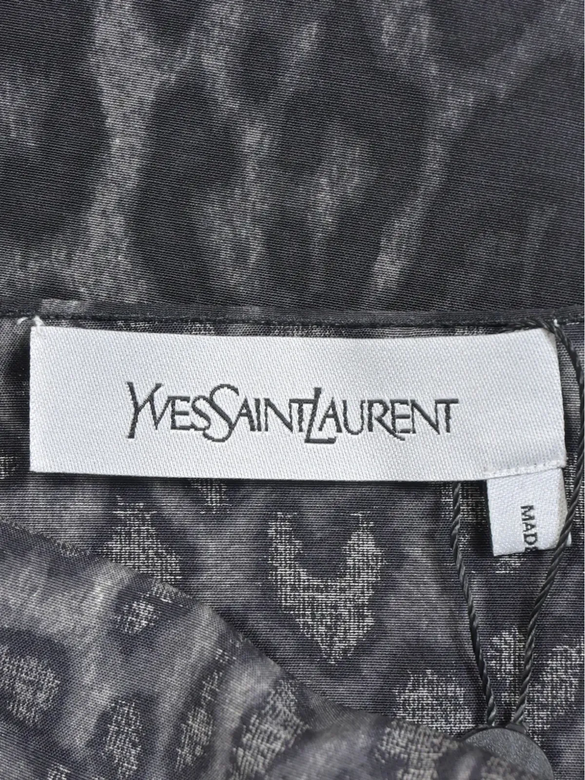 Saint Laurent Pre-Owned レオパード柄ノースリーブブラウス グレー - 画像5