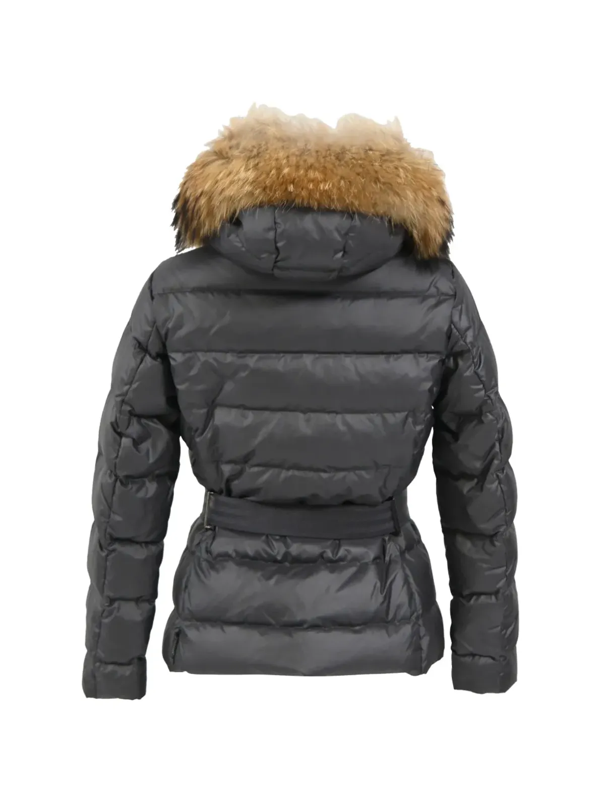 Moncler Vintage ファー付きグレーダウンジャケット - 画像2
