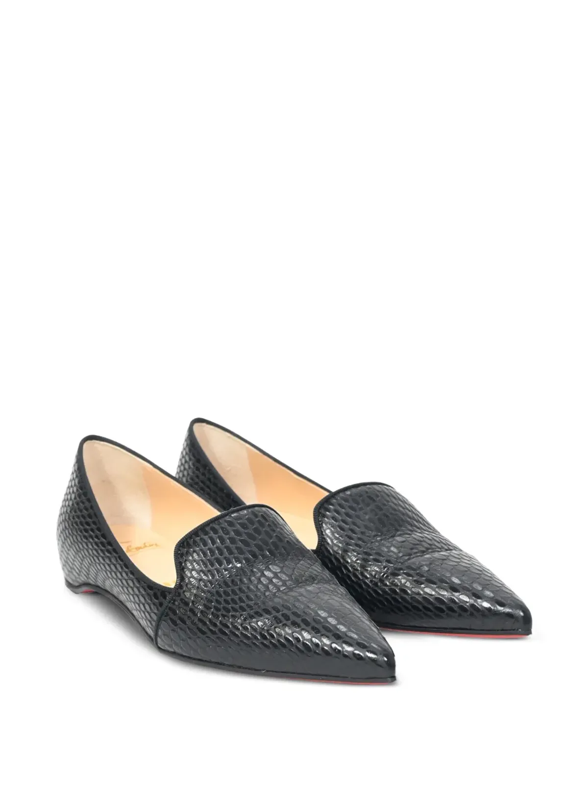 Christian Louboutin Pre-Owned カシャシャ リザード型押し バレエフラット - 画像2