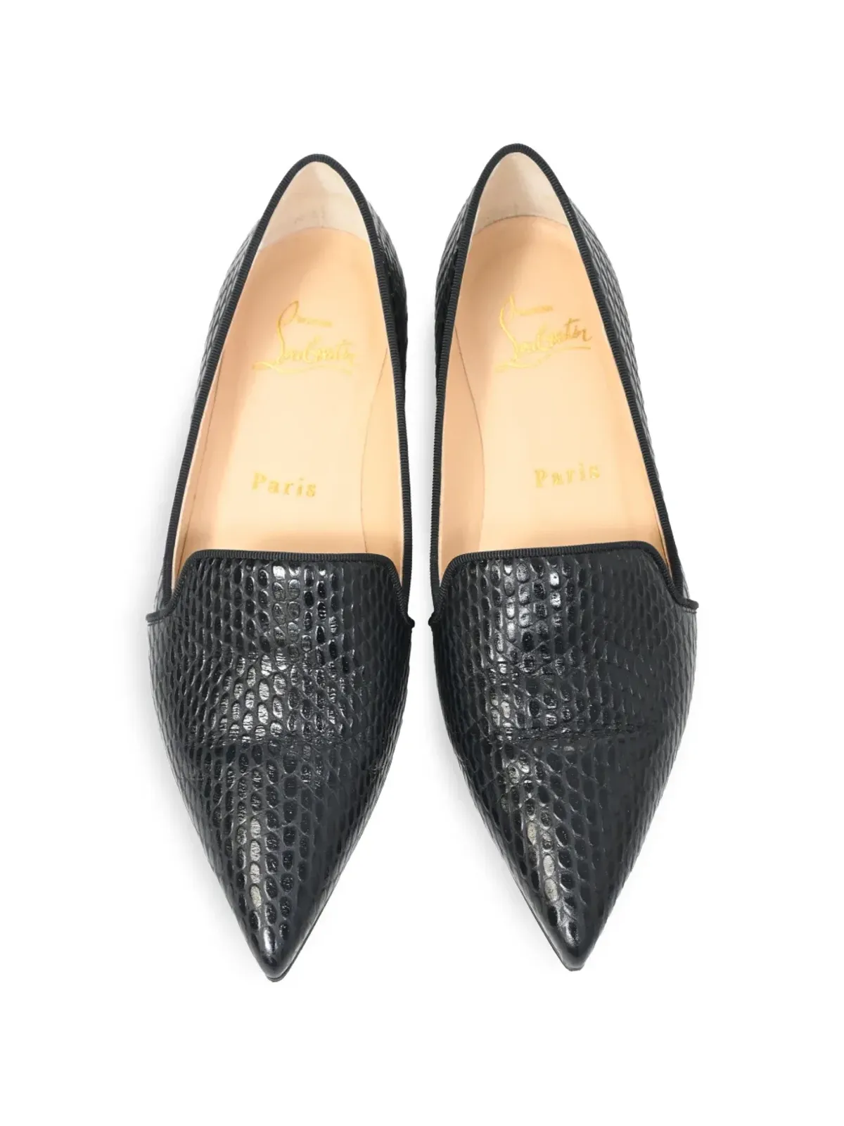 Christian Louboutin Pre-Owned カシャシャ リザード型押し バレエフラット - 画像4