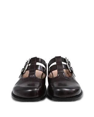 Loewe Campo バックル付き レザー ミュール ブラウン - サムネイル5
