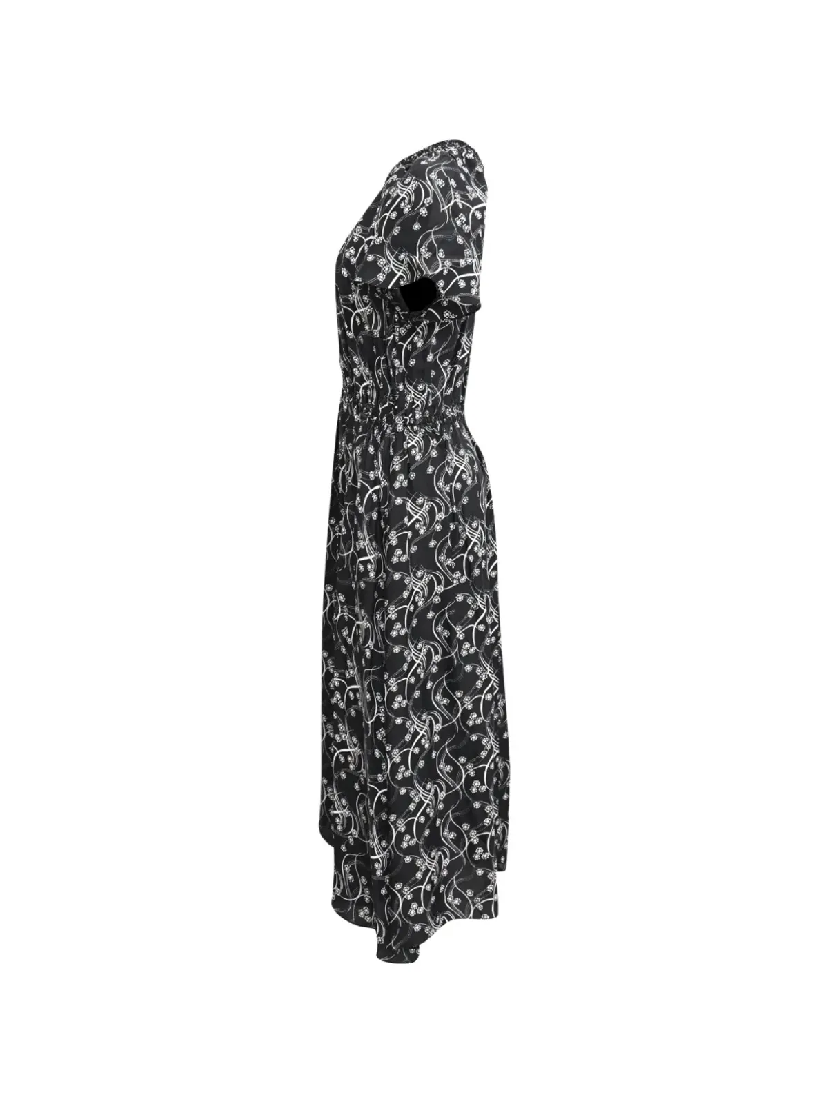 Kenzo Pre-Owned gathered printed midi dress - Black - 画像3