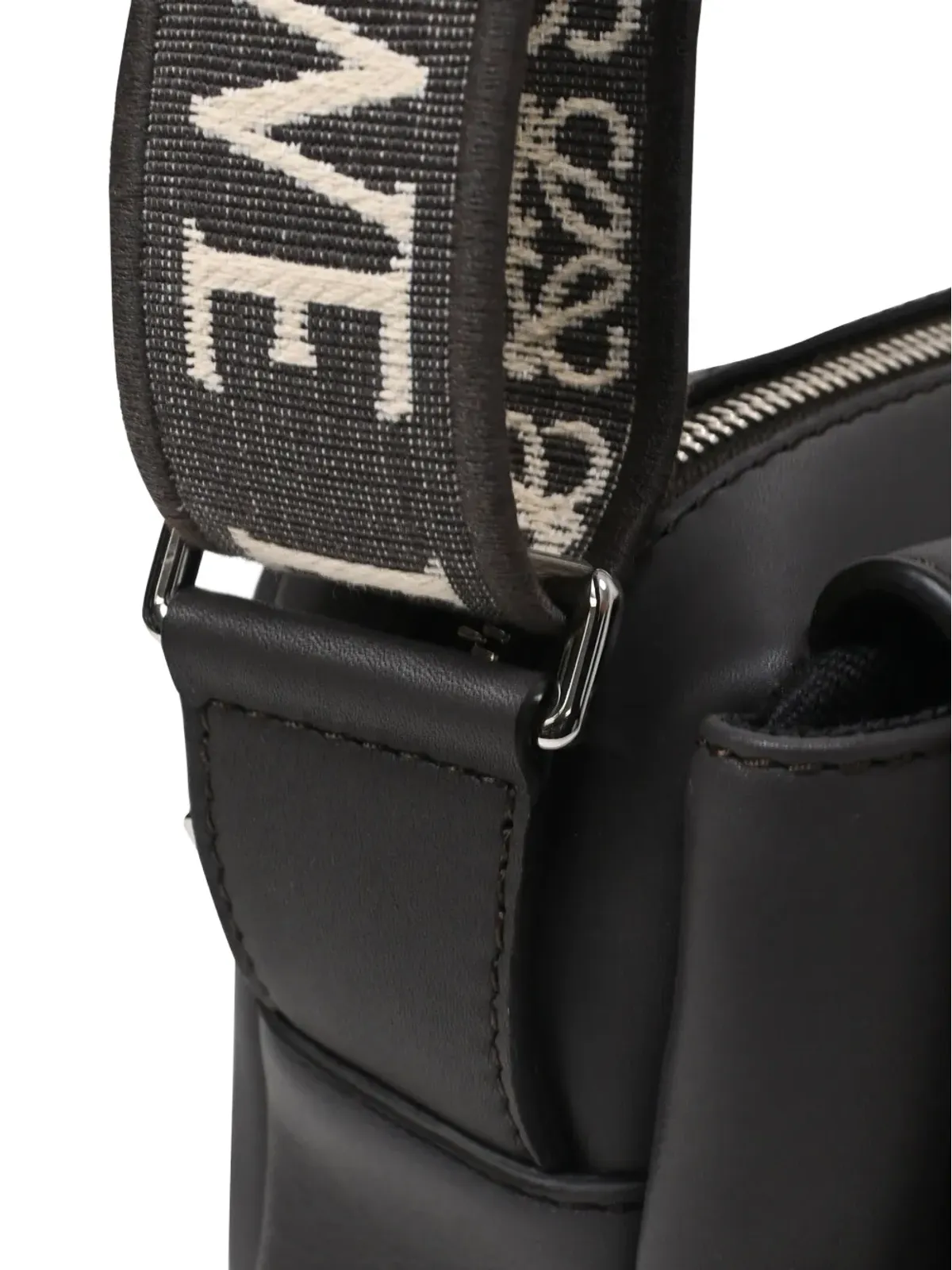 Loewe ビンテージ ミリタリーメッセンジャーバッグ ブラック - 画像5