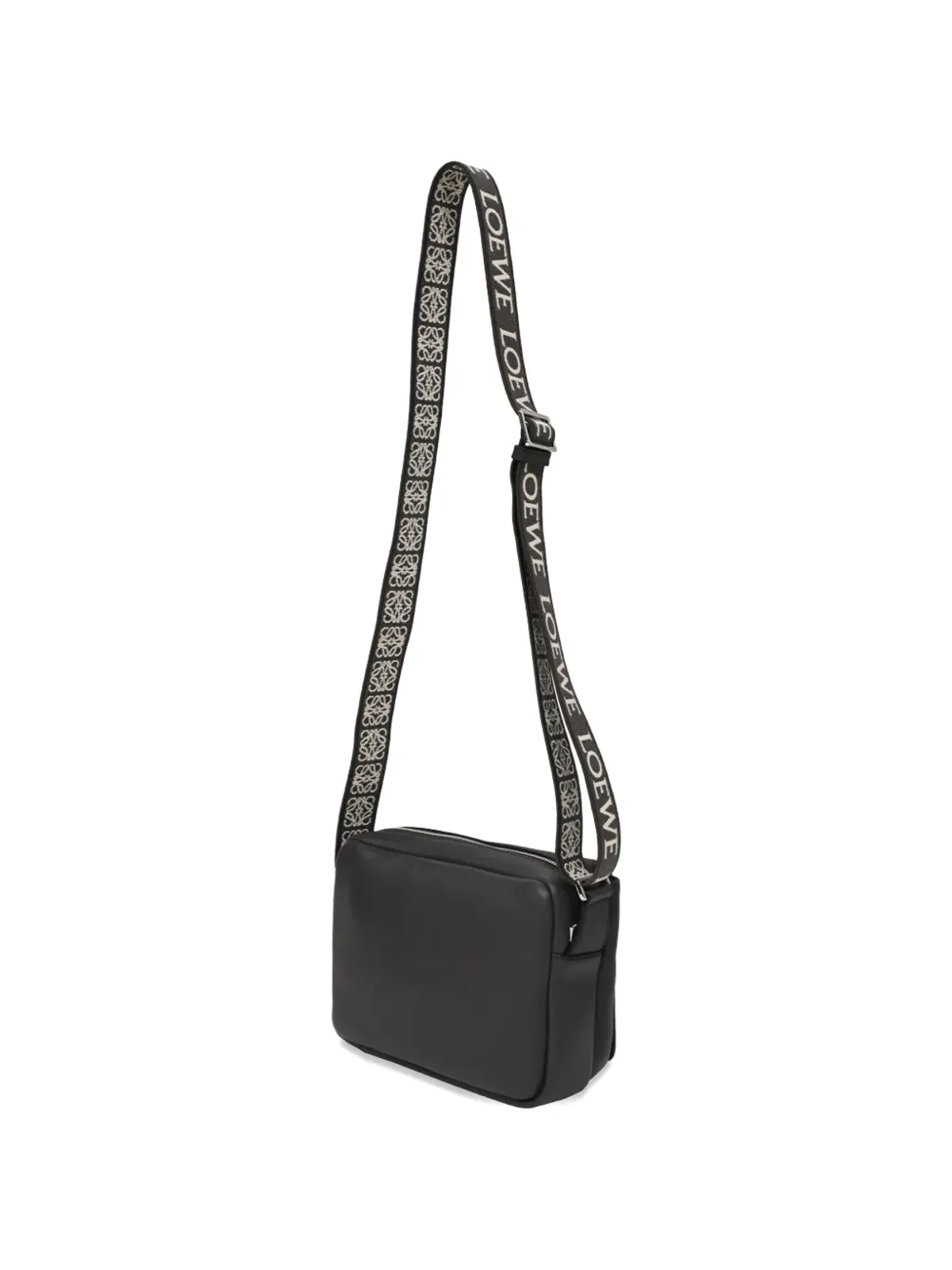 Loewe ビンテージ ミリタリーメッセンジャーバッグ ブラック - 画像3