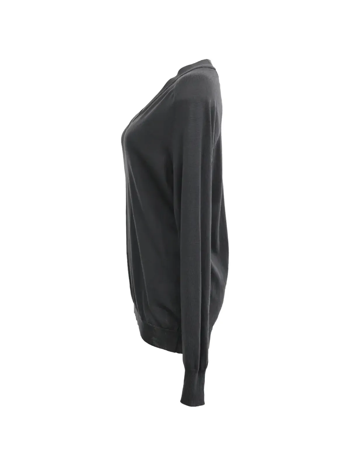 Jil Sander Pre-Owned Vネック ウールセーター - ブラック - 画像3
