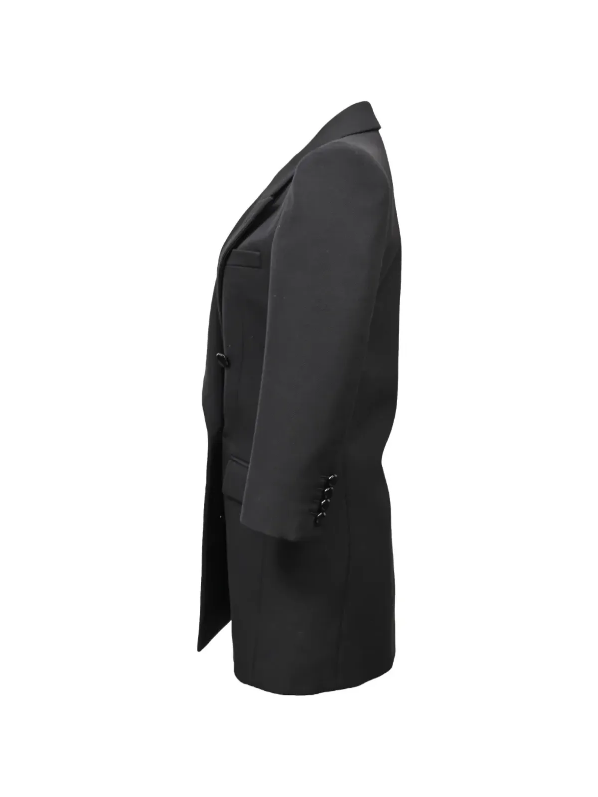Saint Laurent Pre-Owned ダブルブレスト ウールコート - 画像3