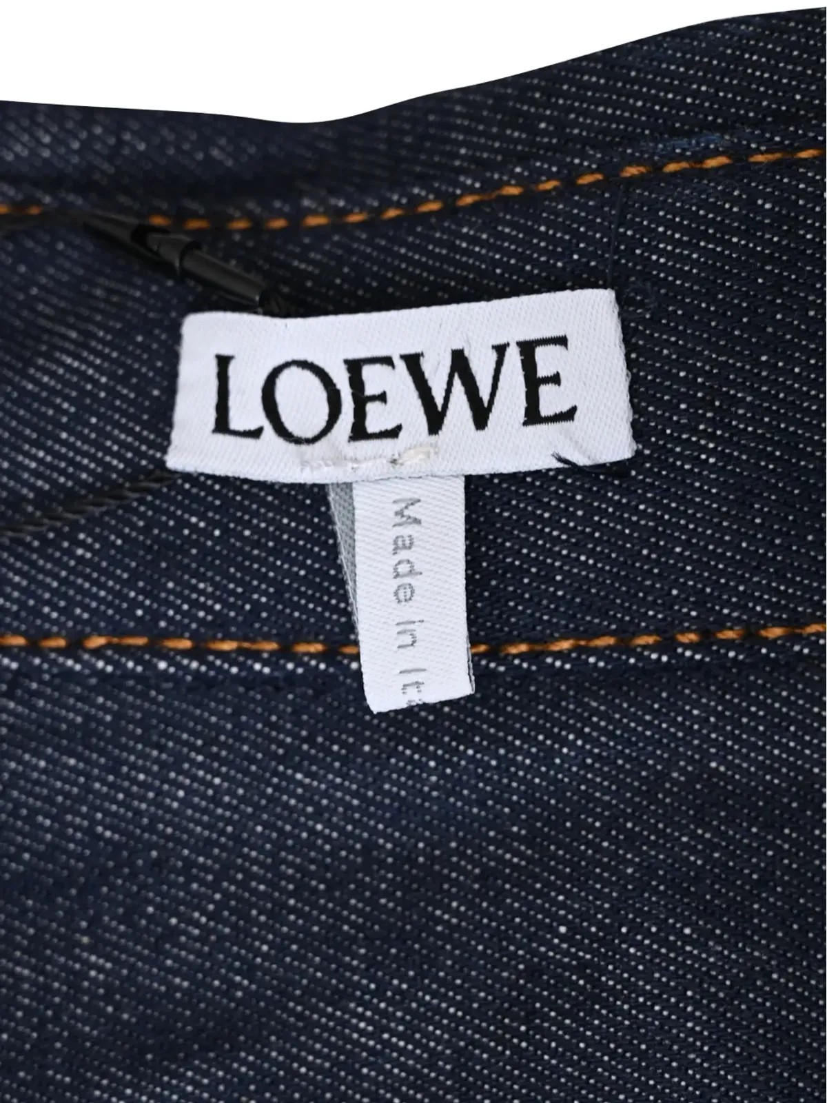 Loewe Pre-Owned chain-trim denim shirt - Blue - 画像4