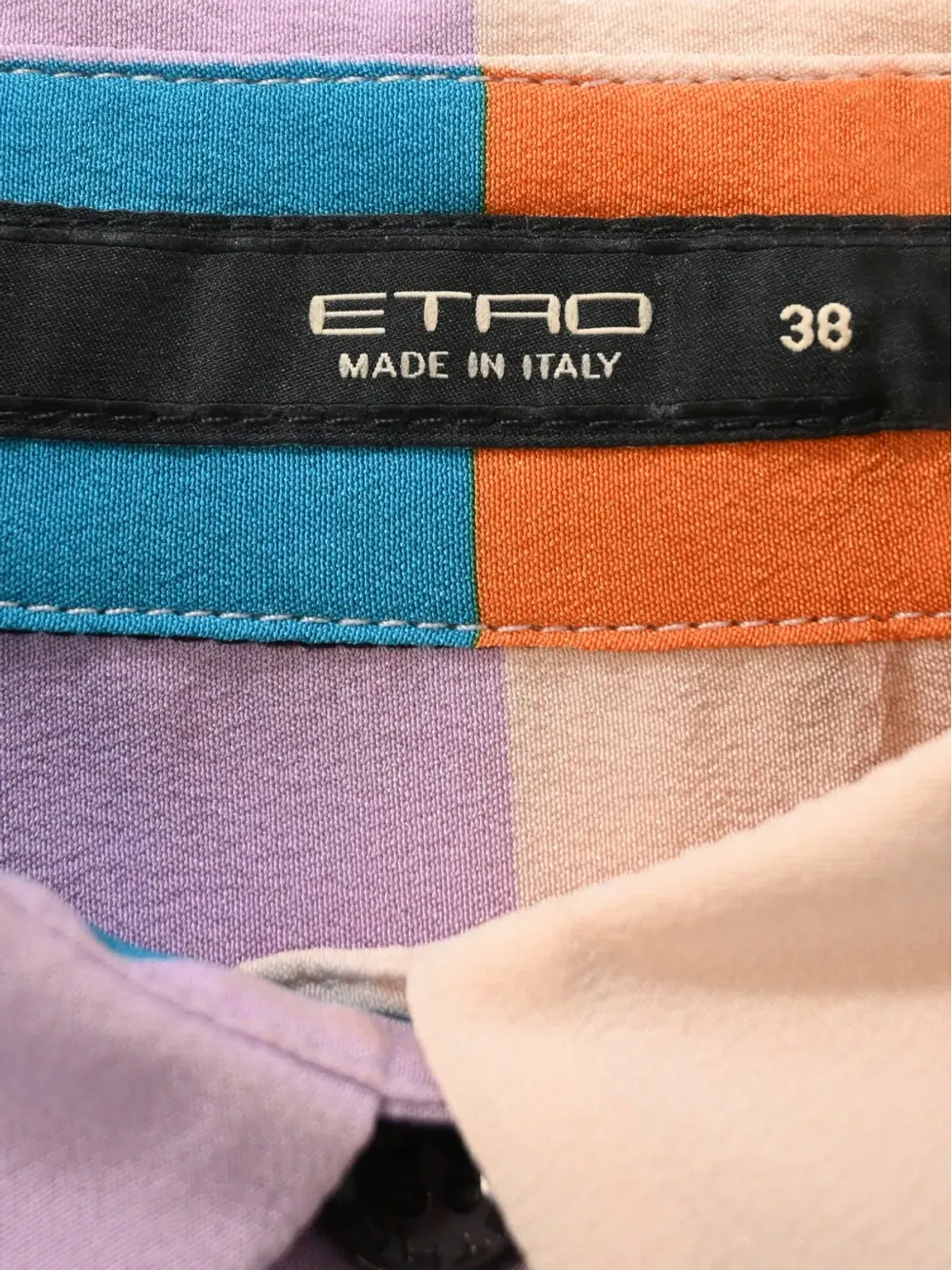 Etro Vintage 長袖カラー・ブロックシャツ - ブラック - 画像4