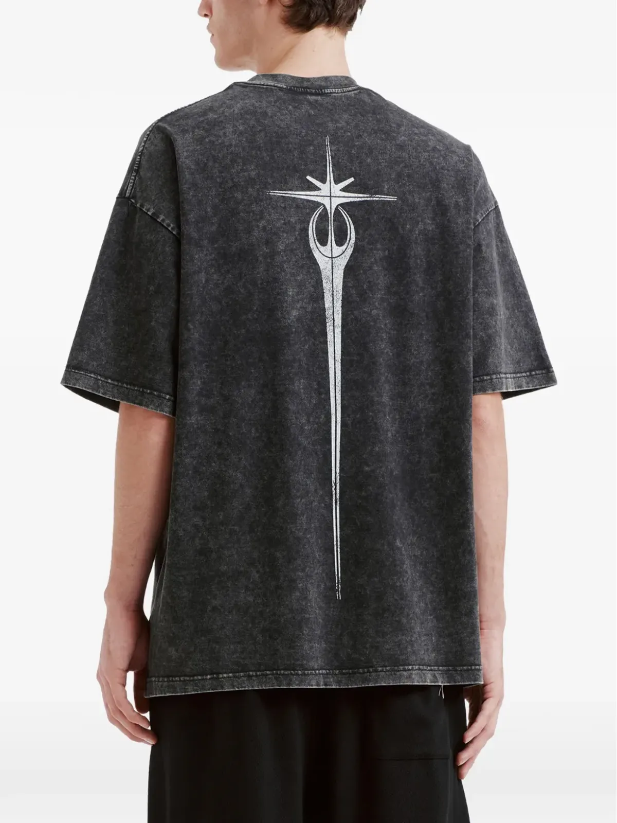 FIVE CM グラフィックディテール クルーネック コットンTシャツ - 画像4